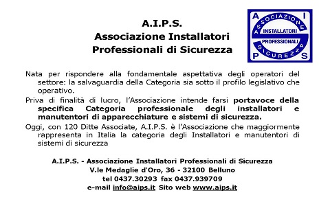 AIPS Associazione installatori professionali sicurezza